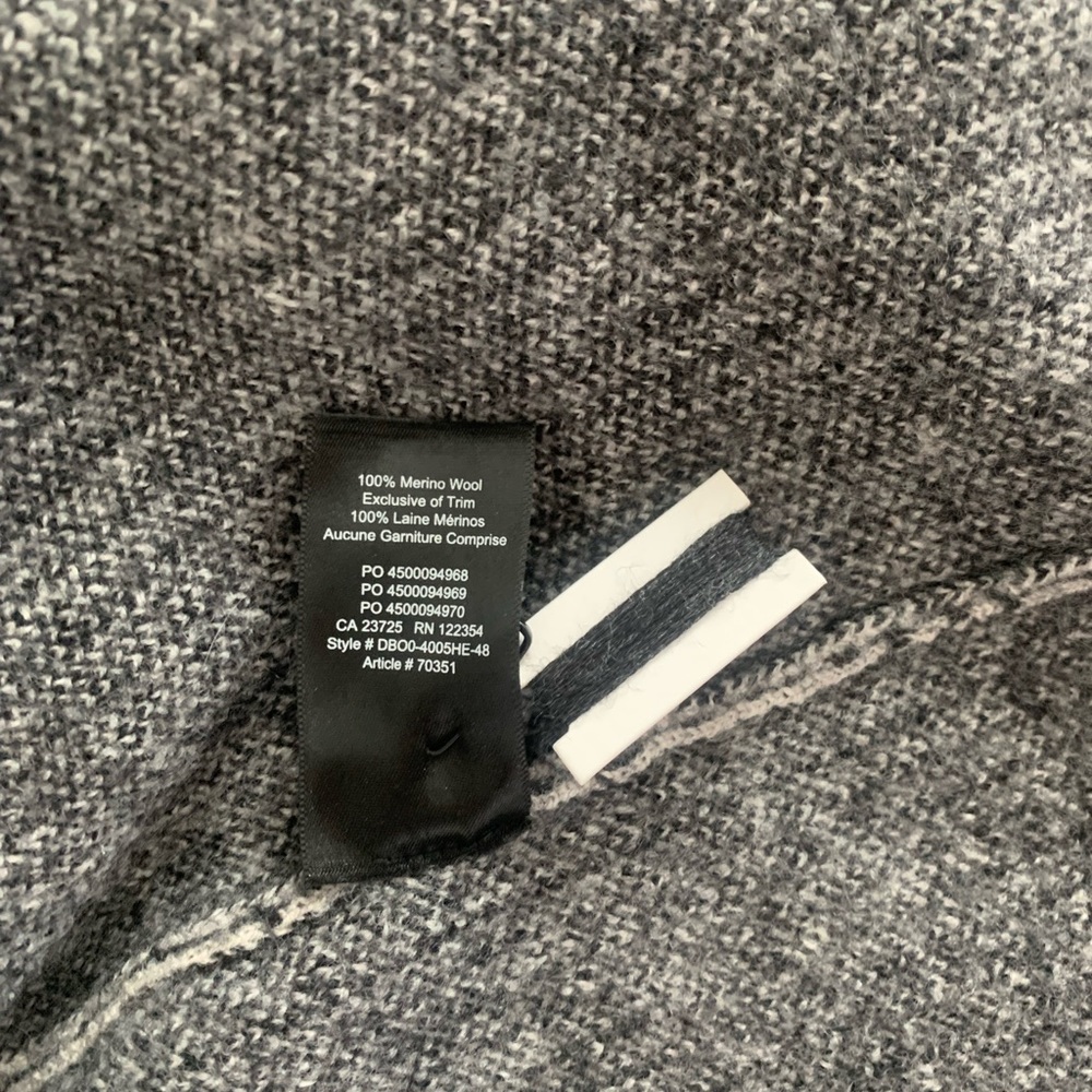 100% merino wool plaid jacket with side slits - Picture 3 of 4